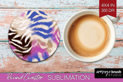 Abstract Round Coaster - Modern Texture Coaster PNG Product Image 1