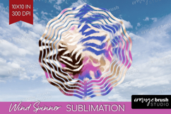 Abstract Wind Spinner Sublimation PNG - Modern Texture Round Product Image 1
