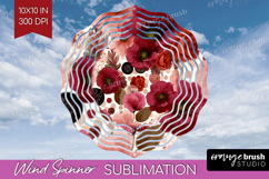Abstract Wind Spinner Sublimation PNG - Modern Texture Round Product Image 1