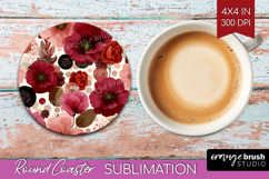 Abstract Round Coaster - Modern Texture Coaster PNG Product Image 1