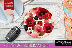 Abstract Car Coaster - Modern Texture Coaster PNG Product Image 1