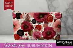 Abstract Cosmetic Bag - Modern Texture Makeup Bag PNG Product Image 1