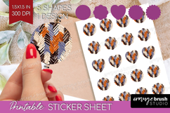 Abstract Round Sticker - Modern Texture Printable Sticker Product Image 1
