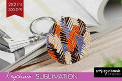 Abstract Keychain PNG - Modern Texture Keychain Sublimation Product Image 1