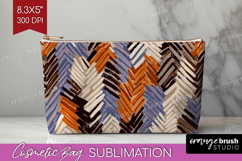 Abstract Cosmetic Bag - Modern Texture Makeup Bag PNG Product Image 1