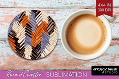 Abstract Round Coaster - Modern Texture Coaster PNG Product Image 1