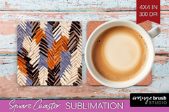 Abstract Square Coaster - Modern Texture Coaster PNG Product Image 1