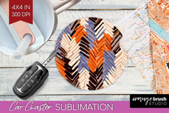 Abstract Car Coaster - Modern Texture Coaster PNG Product Image 1