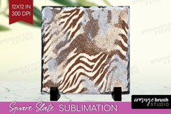 Abstract Slate PNG - Modern Texture Square Slate Sublimation Product Image 1
