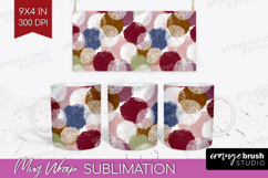 Abstract Mug Wrap - Modern Texture Mug PNG Sublimation Product Image 1