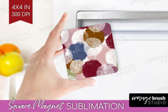 Abstract Magnet Sublimation - Modern Texture Square Magnet Product Image 1