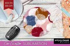 Abstract Car Coaster - Modern Texture Coaster PNG Product Image 1