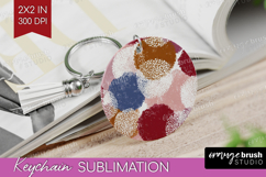 Abstract Keychain PNG - Modern Texture Keychain Sublimation Product Image 1