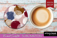 Abstract Round Coaster - Modern Texture Coaster PNG Product Image 1