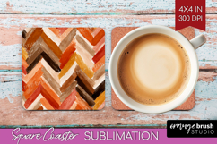 Abstract Square Coaster - Modern Texture Coaster PNG Product Image 1