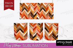 Abstract Mug Wrap - Modern Texture Mug PNG Sublimation Product Image 1