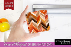 Abstract Magnet Sublimation - Modern Texture Square Magnet Product Image 1
