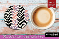 Abstract Round Coaster - Modern Texture Coaster PNG Product Image 1