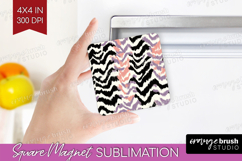 Abstract Magnet Sublimation - Modern Texture Square Magnet Product Image 1