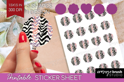 Abstract Round Sticker - Modern Texture Printable Sticker Product Image 1