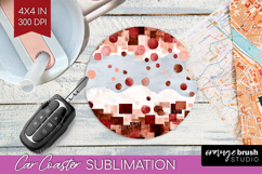 Abstract Car Coaster - Modern Texture Coaster PNG Product Image 1