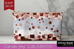 Abstract Cosmetic Bag - Modern Texture Makeup Bag PNG Product Image 1