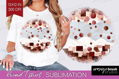 Abstract Round Tshirt Background - Modern Texture PNG Product Image 1