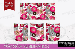 Abstract Mug Wrap - Modern Texture Mug PNG Sublimation Product Image 1