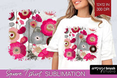 Abstract Square Tshirt Background - Modern Texture PNG Product Image 1