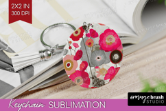 Abstract Keychain PNG - Modern Texture Keychain Sublimation Product Image 1