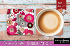 Abstract Square Coaster - Modern Texture Coaster PNG Product Image 1