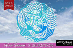 Abstract Doodle Wind Spinner Sublimation PNG - Modern Round Product Image 1