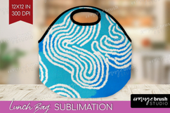 Abstract Doodle Lunch Bag - Modern Texture Lunch Bug PNG Product Image 1