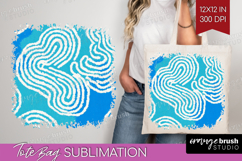 Abstract Doodle Tote Bag - Modern Texture Tote Bag PNG Product Image 1