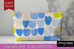 Abstract Doodle Cosmetic Bag - Modern Texture Makeup Bag PNG Product Image 1