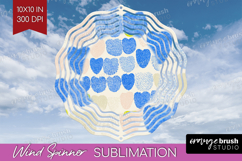 Abstract Doodle Wind Spinner Sublimation PNG - Modern Round Product Image 1