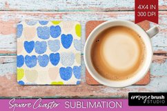 Abstract Doodle Square Coaster - Modern Texture Coaster PNG Product Image 1