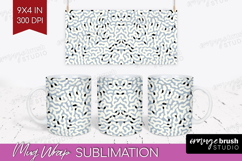 Abstract Doodle Mug Wrap - Modern Texture Mug PNG Product Image 1