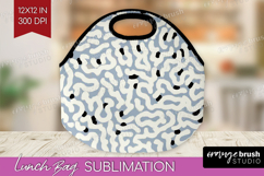 Abstract Doodle Lunch Bag - Modern Texture Lunch Bug PNG Product Image 1