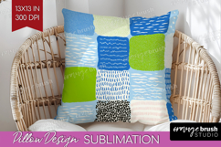 Abstract Doodle Pillow Sublimation - Modern Texture Pillow Product Image 1