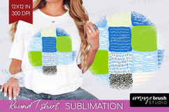 Abstract Doodle Round Tshirt Background - Modern Texture PNG Product Image 1