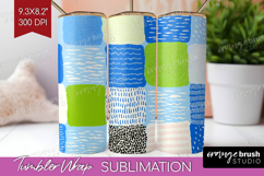 Abstract Doodle Tumbler Wrap - Modern Texture Tumbler PNG Product Image 1