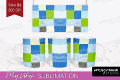 Abstract Doodle Mug Wrap - Modern Texture Mug PNG Product Image 1