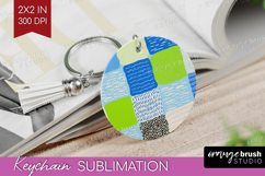 Abstract Doodle Keychain PNG - Modern Texture Keychain Product Image 1