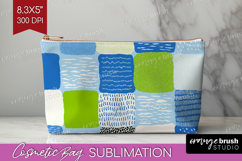 Abstract Doodle Cosmetic Bag - Modern Texture Makeup Bag PNG Product Image 1