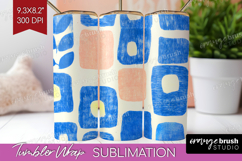 Abstract Doodle Tumbler Wrap - Modern Texture Tumbler PNG Product Image 1