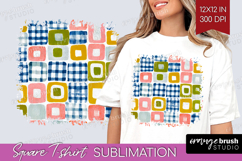 Abstract Doodle Square Tshirt Background - Modern Texture Product Image 1