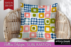 Abstract Doodle Pillow Sublimation - Modern Texture Pillow Product Image 1