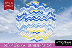 Abstract Doodle Wind Spinner Sublimation PNG - Modern Round Product Image 1