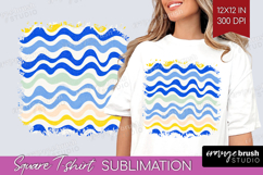 Abstract Doodle Square Tshirt Background - Modern Texture Product Image 1